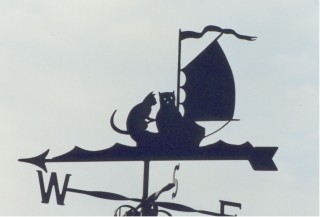 Owl and Pussy Cat weathervane