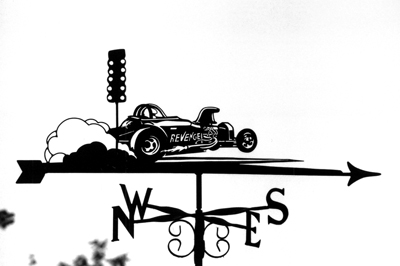 Dragster weathervane