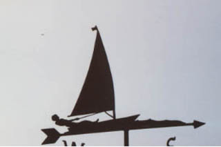 Laser weather vane