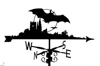 Bat weather vane