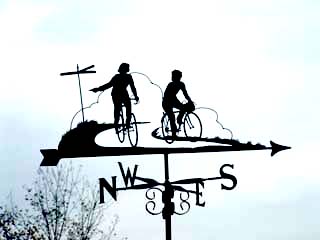 Cycling couple weathervane