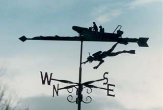 Diver weather vane