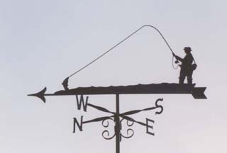 Fisherman weather vane