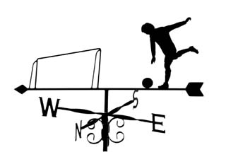 Footballer weather vane