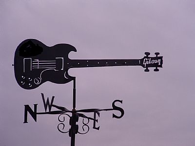 guitar weather vane