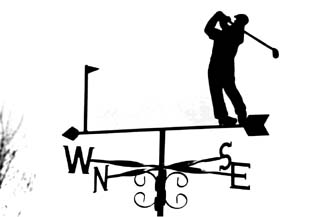 Golfer weather vane