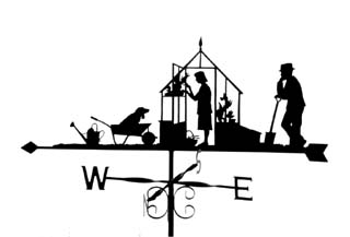 Greenhouse weather vane