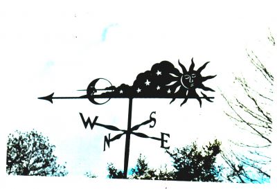 Sun Moon Stars weathervane