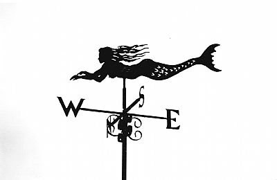 mermaid weather vane