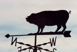 Pig weather vane