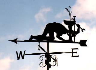 Plumber weather vane