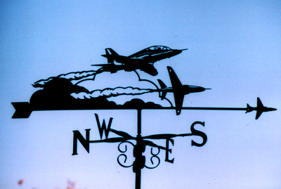 Red Arrows weather vane