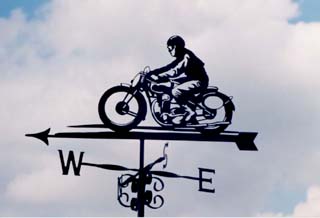 Rider weather vane