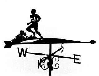 Runner weather vane