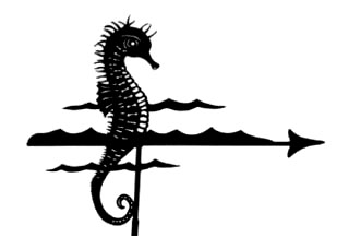 Seahorse weather vane