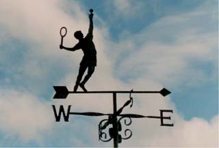 Tennis Player Weathervanes, Wind Vanes, Dorset Weathervanes